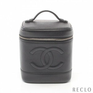 Chanel Coco Mark handbag vanity bag black caviar leather gold